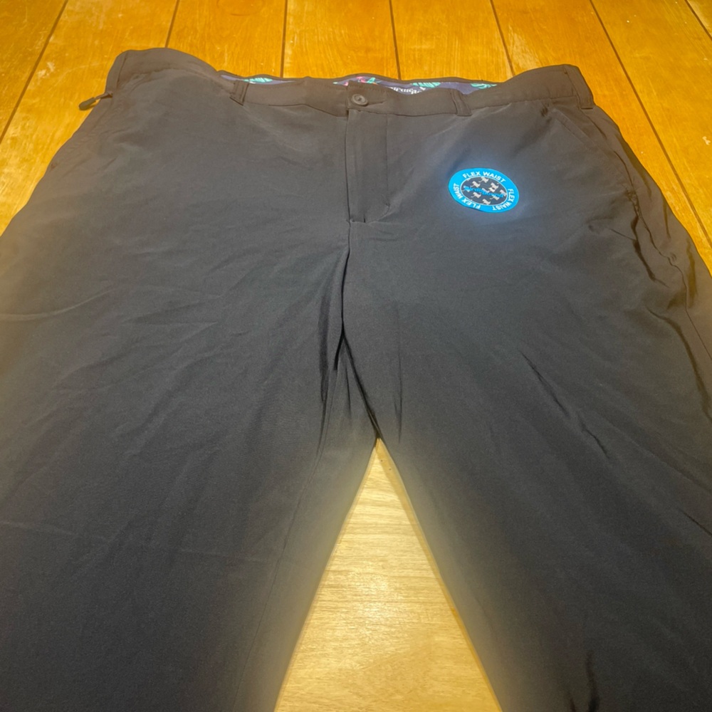 Birdie Bound Golf Pants Straight Fit Size 38x30 Color Black Performance NWT